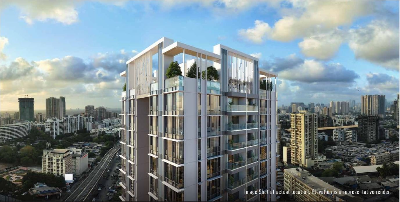 Modern Building Day View with Architectural Elegance – Esquina Near Lokhandwala Andheri West