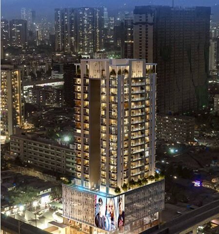 Stunning Building Night View – Esquina Near Lokhandwala Andheri West